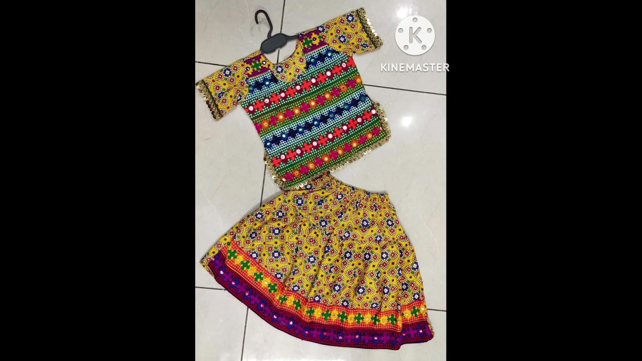 Baby Girls Sindhi Hand Embroidery Lehanga Choli for Culture day ideas 