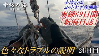 【航海日誌21日目】色々起こっているトラブルの説明 辛坊治郎ヨット太平洋横断往路69日間の航海日誌動画～辛坊の旅～