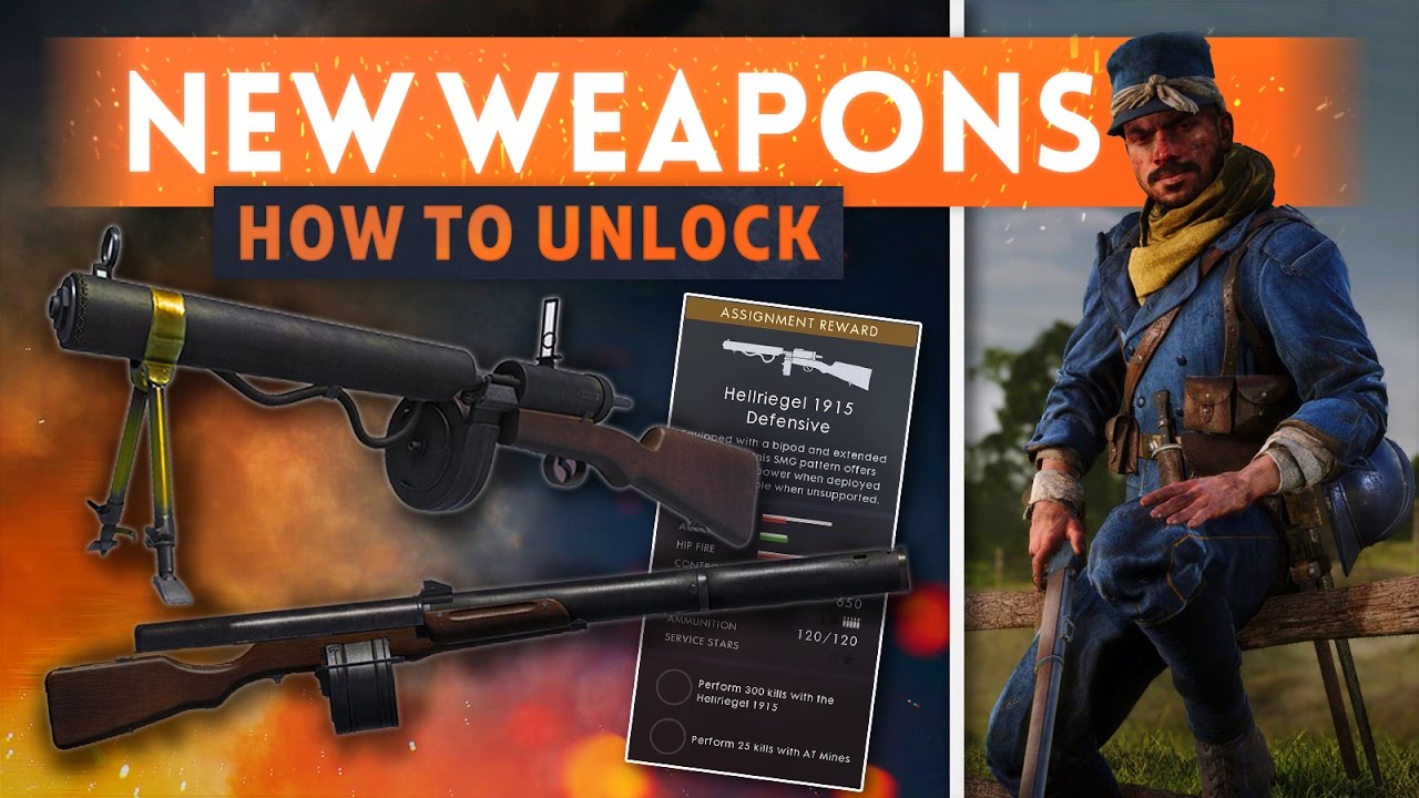 ▻ HOW TO UNLOCK THE NEW LEVEL 10 WEAPONS! - Battlefield 1 (Spring