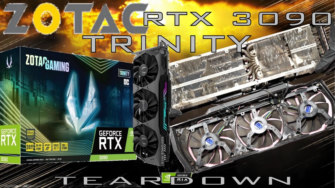 ZOTAC GAMING RTX 3090 Trinity | DISASSEMBLY \ TEARDOWN | Upgrade option,  Fan & Thermal Pads change