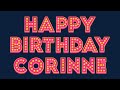 Happy Birthday Corinne