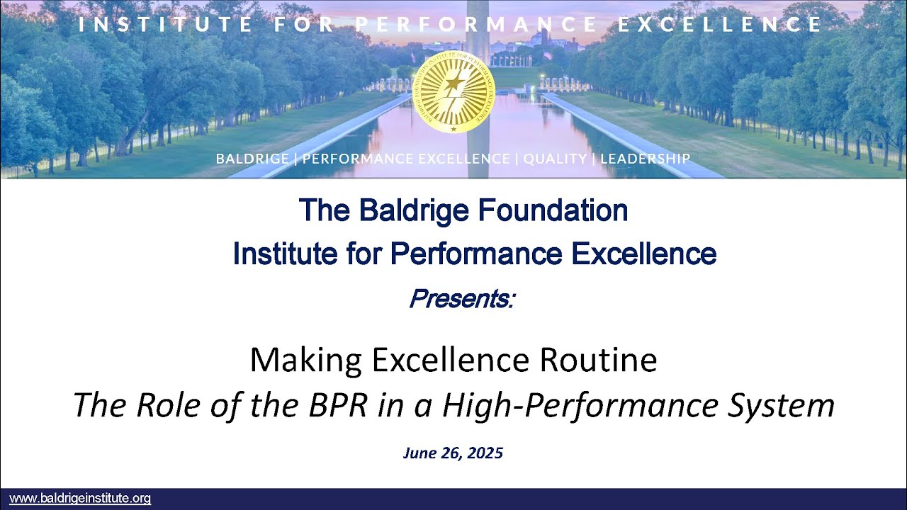 Baldrige Institute Webinar June 2025 Seasons Leadership