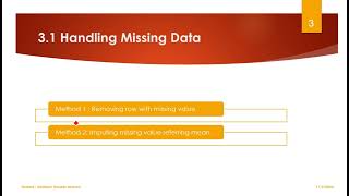 Section 3 - Lecture 1 - Handling Missing Data Removing, Replacing, and Imputation Methods