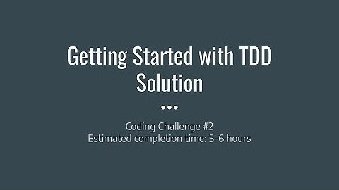 Getting Started with TDD Solution--Python