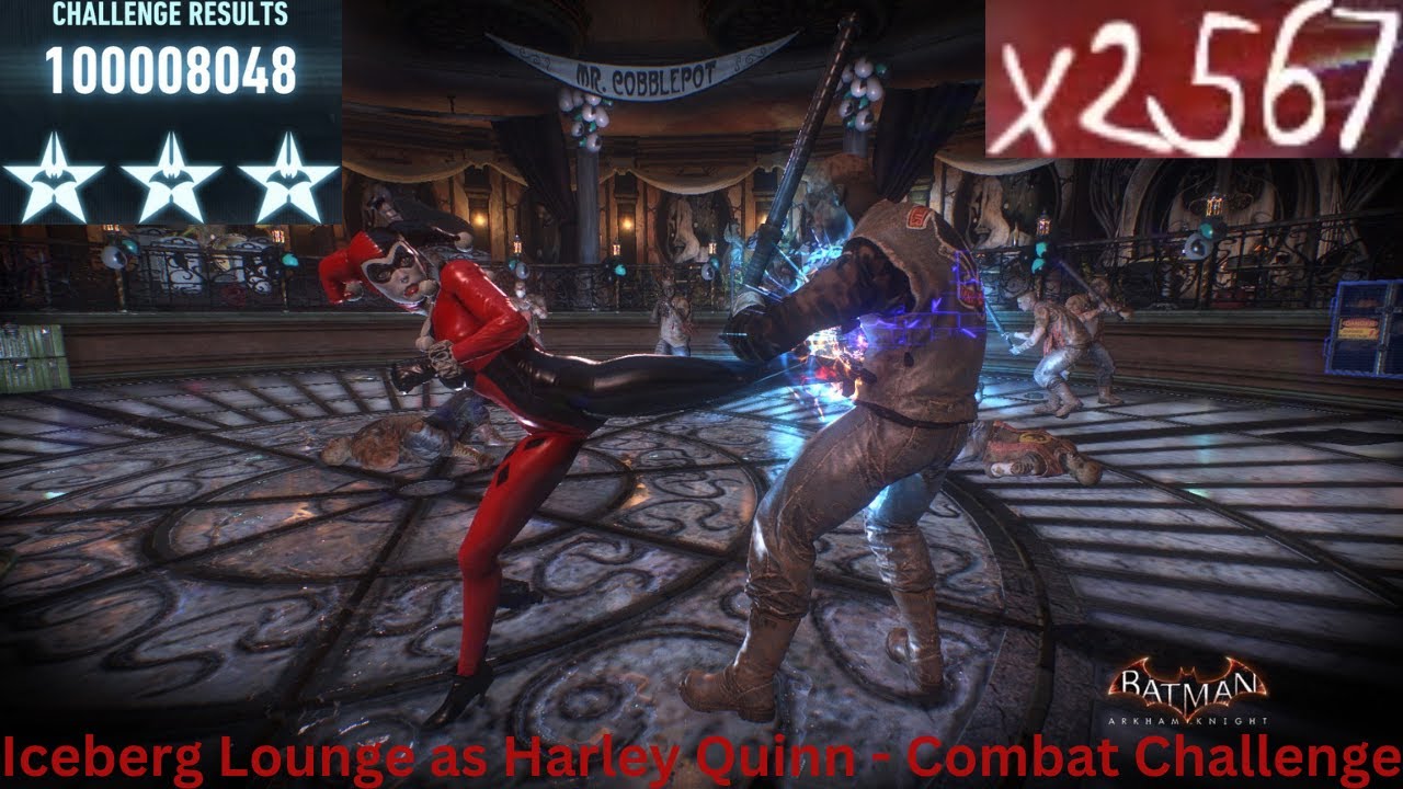 Batman Arkham Knight Iceberg Lounge as Harley Quinn - Combat Challenge