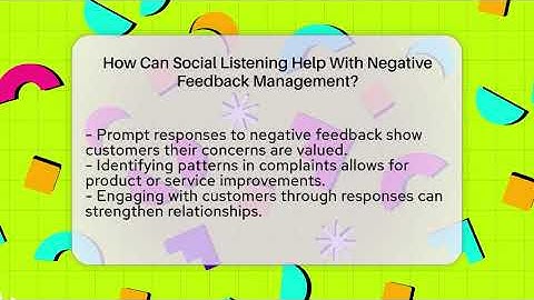 How Can Social Listening Help With Negative Feedback Management? - Everyday-Networking