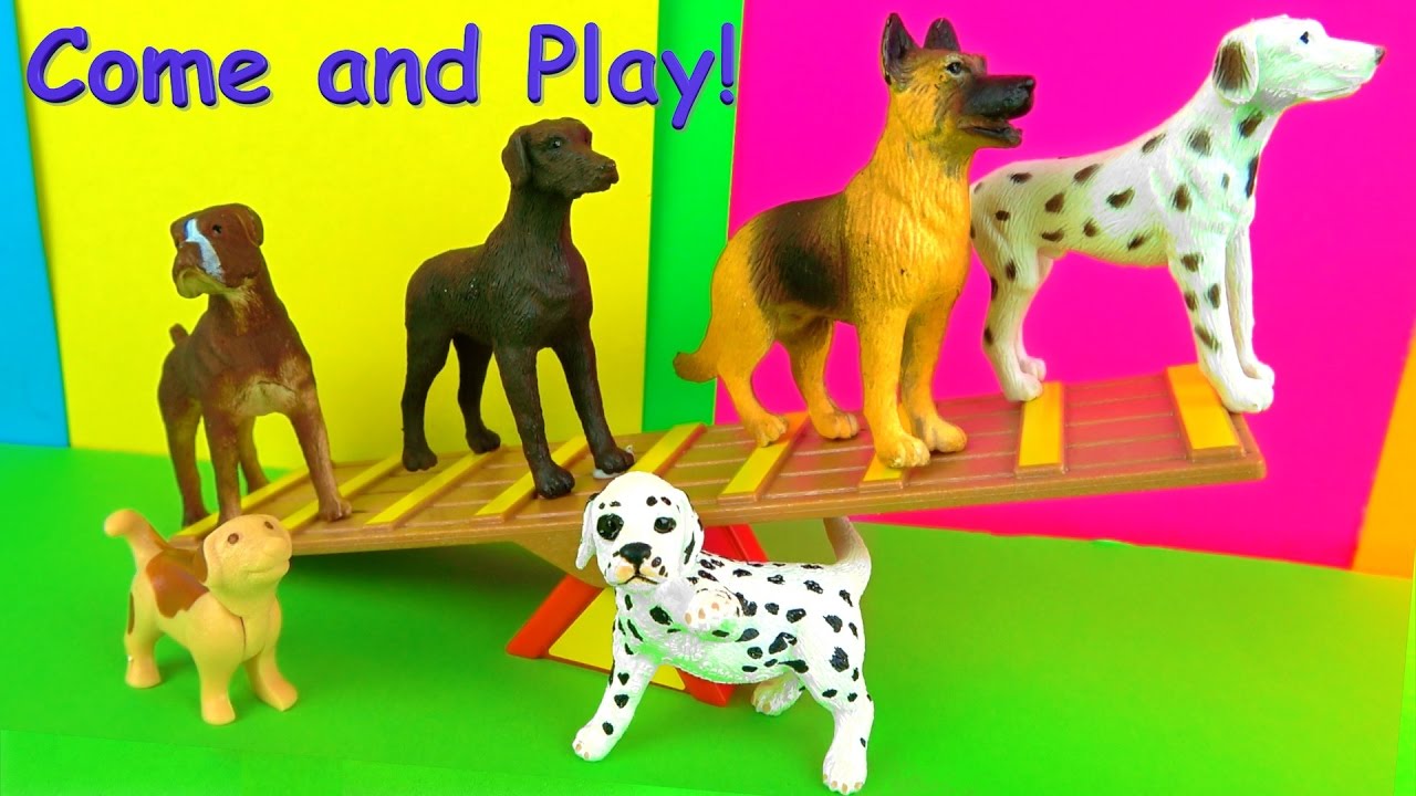 Dogs and Puppies Animal toys Pets Kids Educational video YouTube