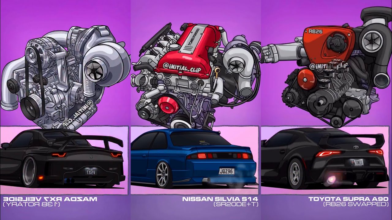 🔥 SUPRA MK5 vs MAZDA RX7 vs DODGE CHALLENGER | Engine Fire & Brutal Exhaust Sound 😈