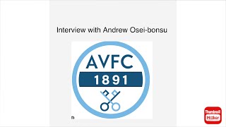 Interview with Andrew osei-bonsu from yesterday’s game Arlesey 1-1 Winslow utd