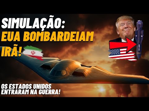 🔴SIMULAÇÃO: EUA Bombardeiam o Irã com B2 Spirit e GBU-57 — Fordow, Natanz e Isfahan Atingidos!