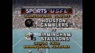 USFL Houston Gamblers @ Birmingham Stallions, QF, Jun 29, 1985