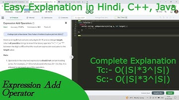 Expression Add Operator | Hindi | GFG POTD | C++ | Java | String | Code Kar Lo
