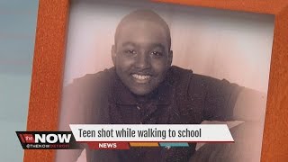 Teen shot while walking to school