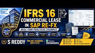 IFRS 16 Commercial Lease Contract in SAP RE-FX | Real-Time Practical Example with Accounting Entries