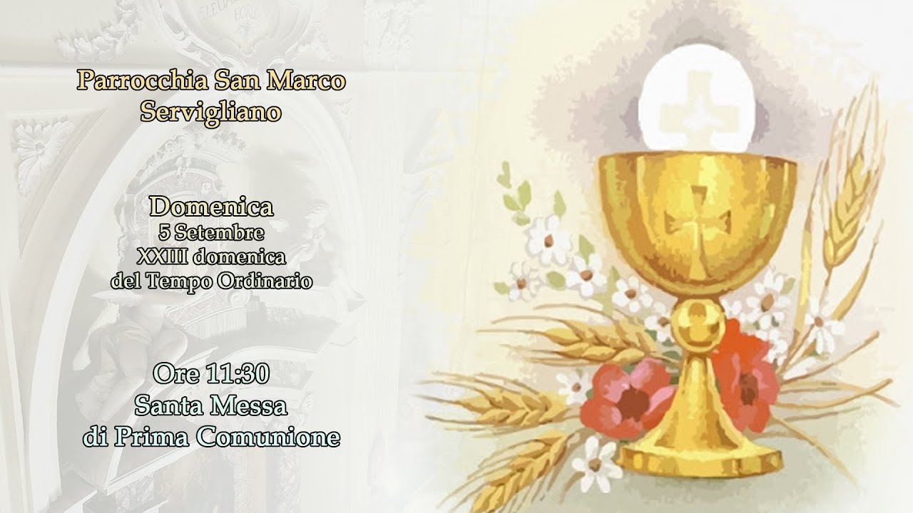 Animazione Liturgica Messa Di Prima Comunione Santa Messa di Prima Comunione nella XXIII domenica del Tempo ordinario