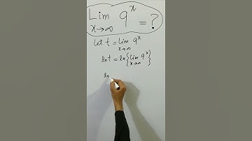 BASIC CALCULUS (Lim X→∞ 9^X=?) #Shorts