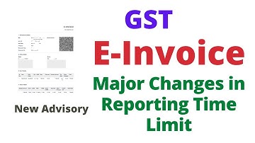 GST E- Invoice New Time Limit| Time Limit for E- Invoice reporting on IRP portal| E- Invoice in GST