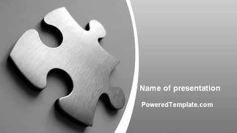 Steel Jigsaw PowerPoint Template by PoweredTemplate.com
