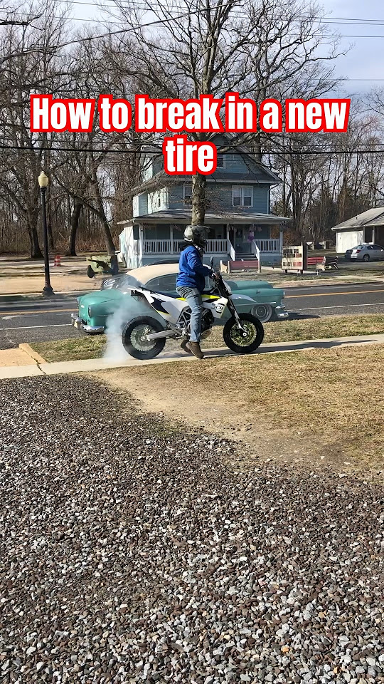 The proper way to break in new motorcycle tires husky701 husquvarna 
