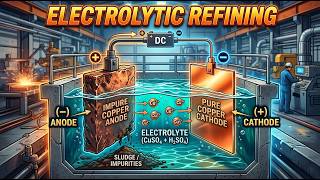 Electrolytic Refining Process Made Easy 🔬#aumsum#kids #science#education #children #Class12Chemistry