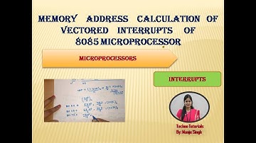 U2 L17.3  | Interrupt Address Calculation in Microprocessor 8085 | Vector interrupts of 8085 MPU