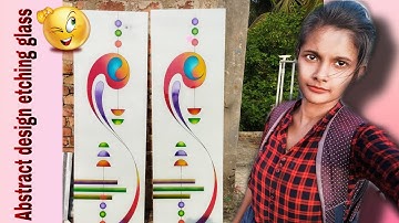 Colour etching glass design full process step by step