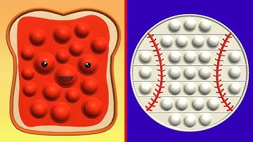 Pop them All Game! Satisfying and relaxing ASMR slicing video