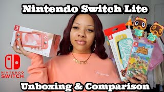 NINTENDO SWITCH LITE UNBOXING |  *NEW* CORAL COLOR