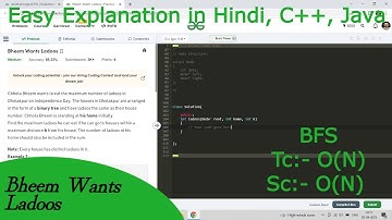 Bheem Wants Ladoos | Hindi | GFG POTD | C++ | Java | BFS
