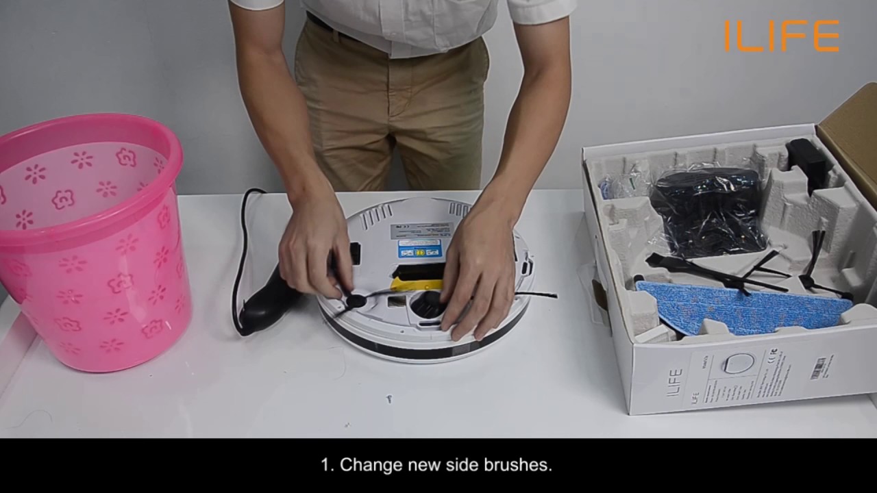 How to replace the side brush ILIFE V3s Robot Vacuum YouTube
