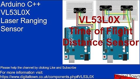 #119 Arduino C++ VL53L0X Time of Flight Distance Sensor