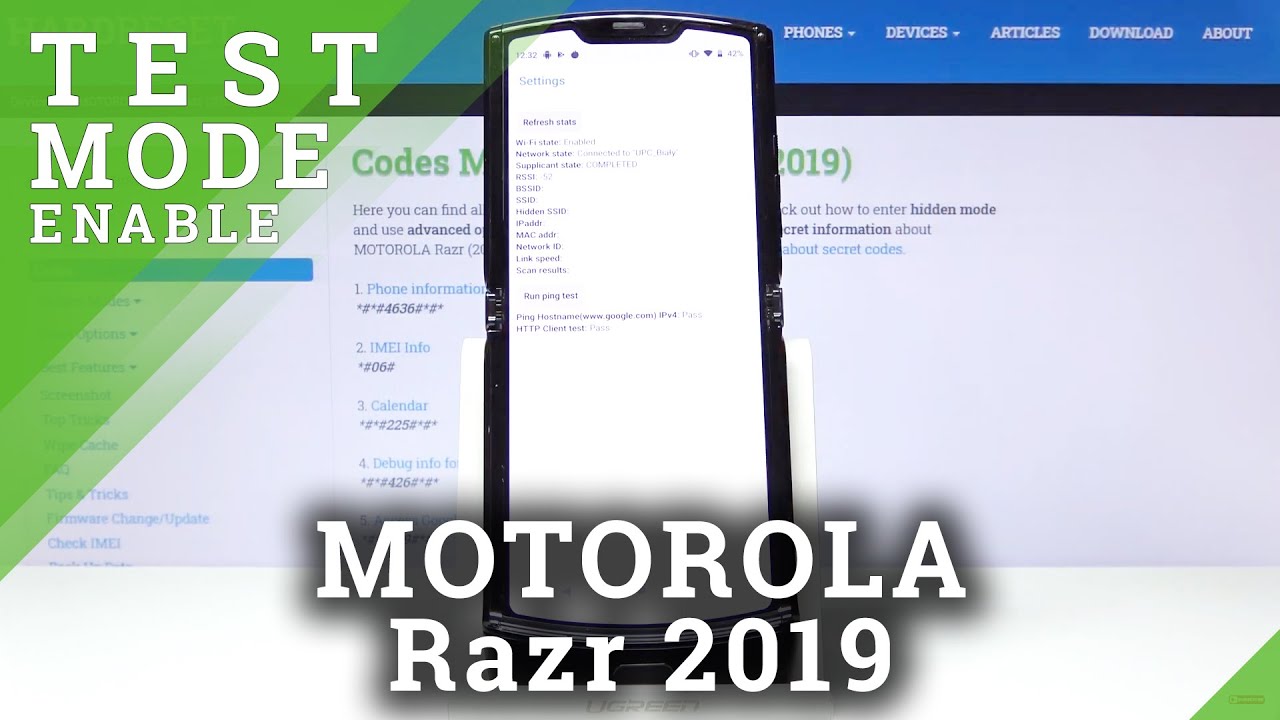 Discover All Secret Codes for MOTOROLA Razr 2019 Advanced Options