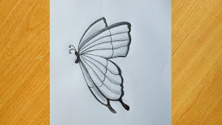 Easy drawing  || how to draw a butterfly || Pencil drawing easy