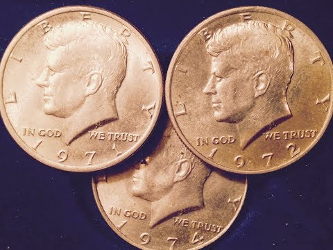 1971, 1972, 1974 Kennedy Half Dollars