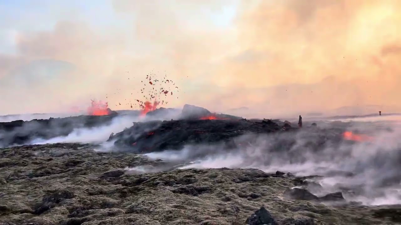 Very Close Look at Iceland’s new 2023 Lava Eruption! FISSURE OPENING
