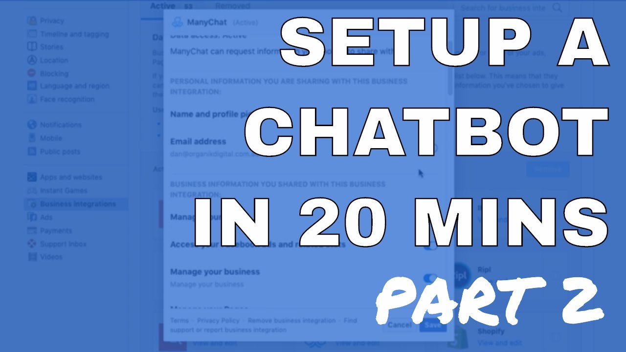 How to set up a Facebook Messenger Chatbot using Manychat - Part 2 ...