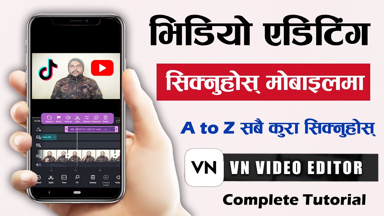 Mobile मा Video Edit गर्न सिक्नुहोस् VN Video Editor App Tutorial In Nepali🔥Video Editing In Nepali