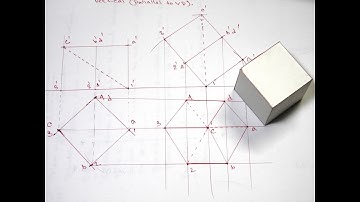 how to draw projection of a cube (solid) !! demonstrated with model !! All In One