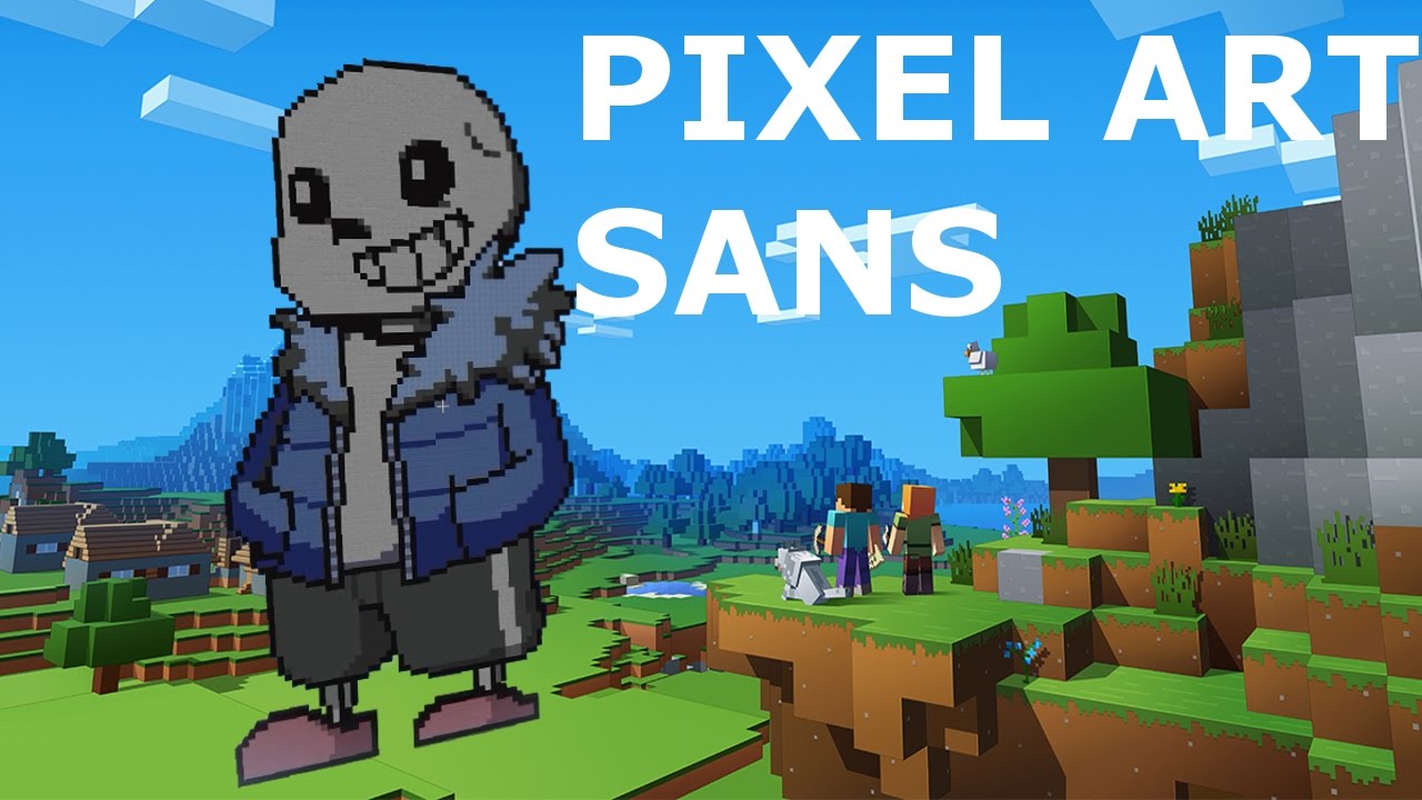 Minecraft Pixel Art - Sans - YouTube