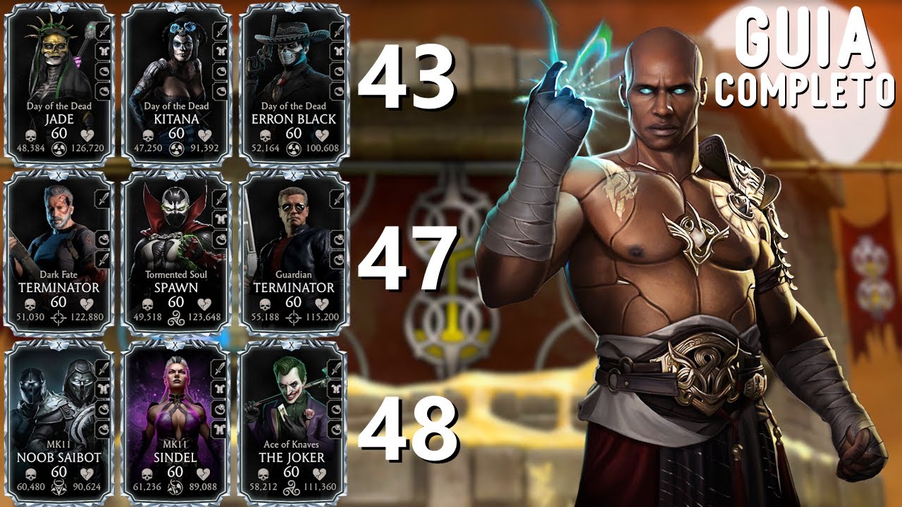 Guia completo | Como passar as Lutas 43, 47 e 48 da Torre do Tempo | MK Mobile 6.3