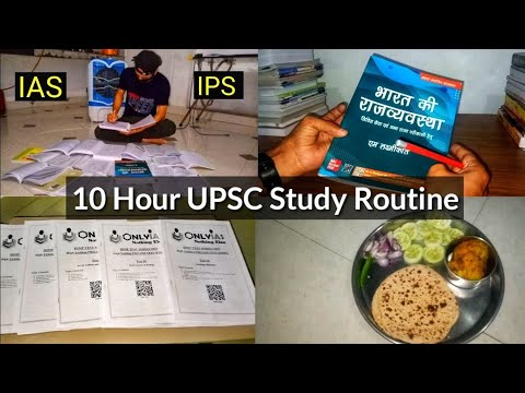 10 Hour Study 📚Routine || A day in the life of UPSC Aspirant - YouTube