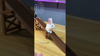 3D Printed Bunny Sliding Down The Hill For The Easter