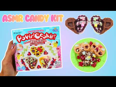 Japanese DIY Candy ASMR 🍭 Kracie Popin Cookin Tanoshii Waffles!