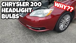 2013 Chrysler 200 headlight bulb replacement