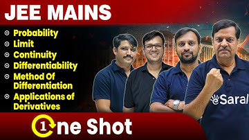 Probability, Limit, Continuity, Differentiability, MOD, AOD in One Shot | PYQs, Tricks JEE MAIN
