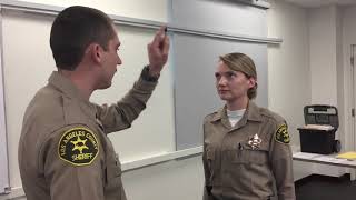 LA County sheriff's deputy conducts field sobriety test