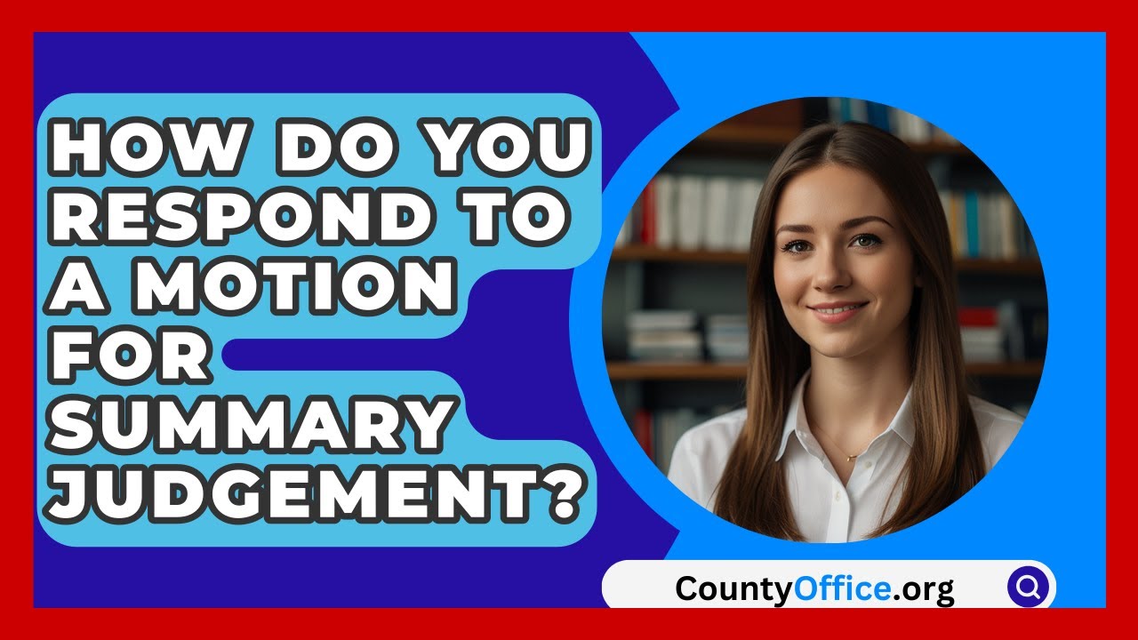 How Do You Respond To A Motion For Summary Judgement? - CountyOffice.org