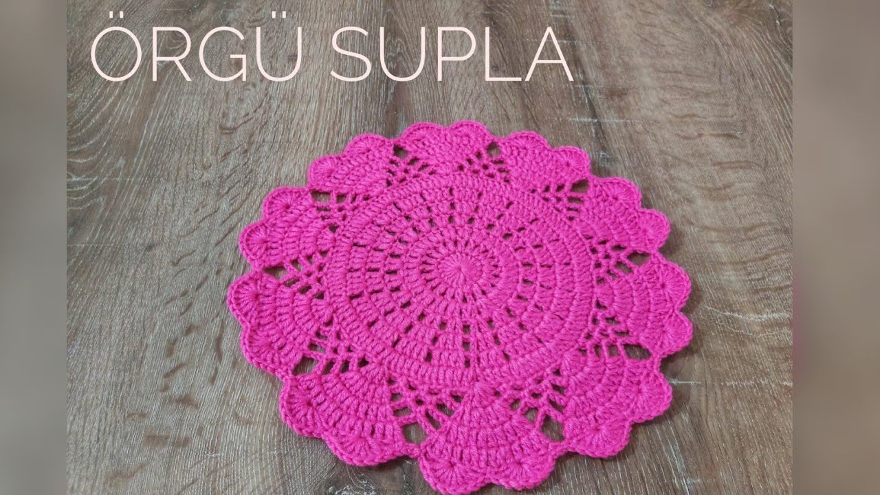 Kalp Figürlü Örgü Supla Yapımı (Örgü Amerikan Servis)