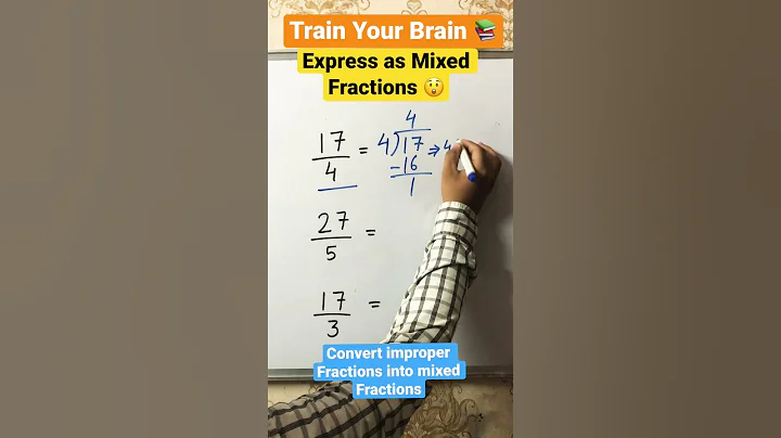 🤔CONVERT IMPROPER/Fraction into mixed fractions🤗