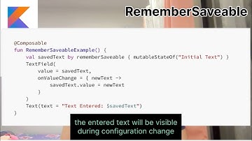 rememberSaveable keyword jetpack compose || kotlin interview question || Infosys || TCS || 2025